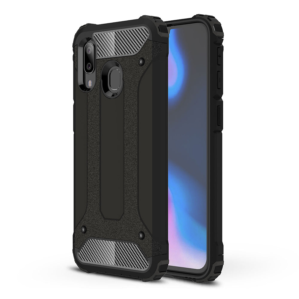Maska za Samsung Galaxy A40 A405, Techsuit, Hybrid Armor, Crna