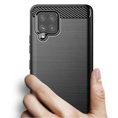 Maska za Samsung Galaxy A42 5G A426, Techsuit, Karbon, Crna