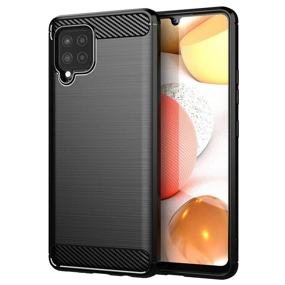 Maska za Samsung Galaxy A42 5G A426, Techsuit, Karbon, Crna