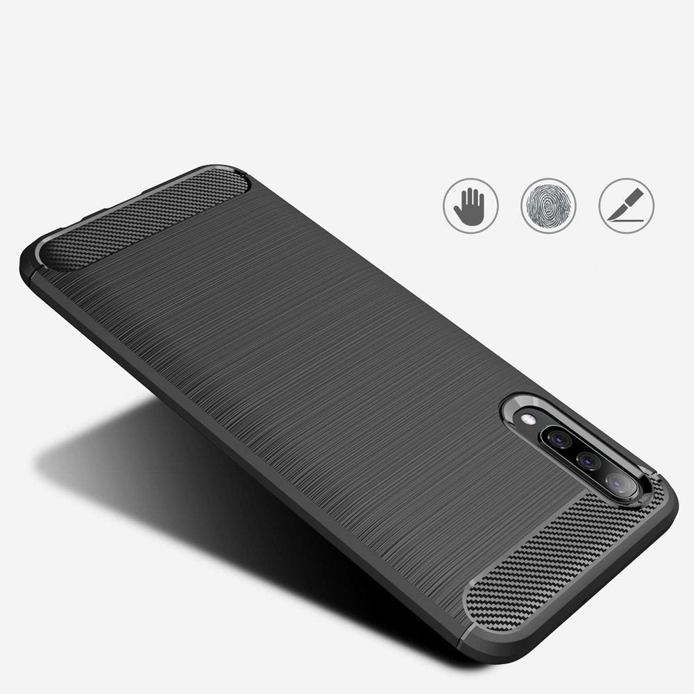 Maska za Samsung Galaxy A50s A507 / A30s A307 / A50 A505, Techsuit, Karbon, Crna