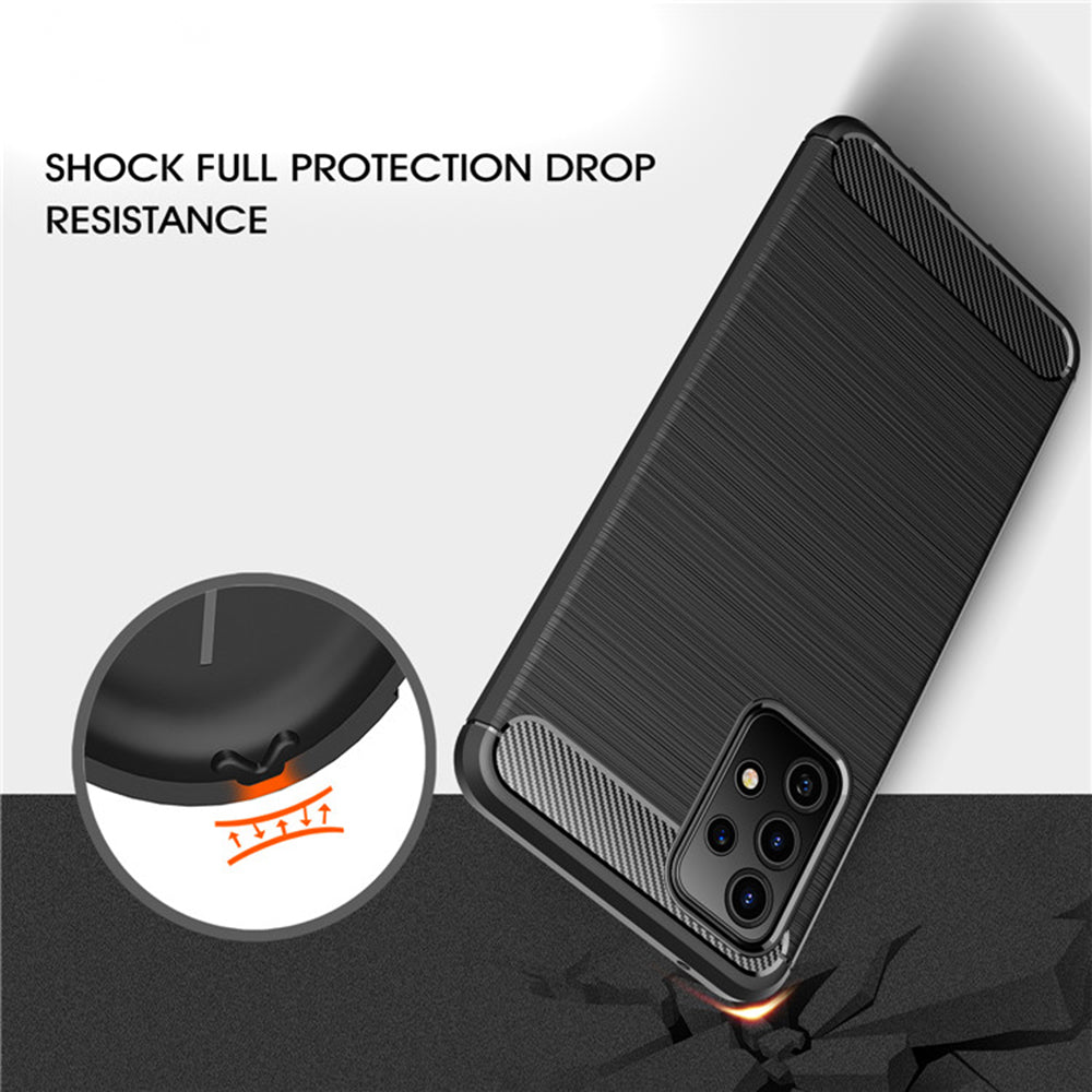 Maska za Samsung Galaxy A52s 5G A528 / A52 5G A526 / A52 A525, Techsuit, Karbon, Crna