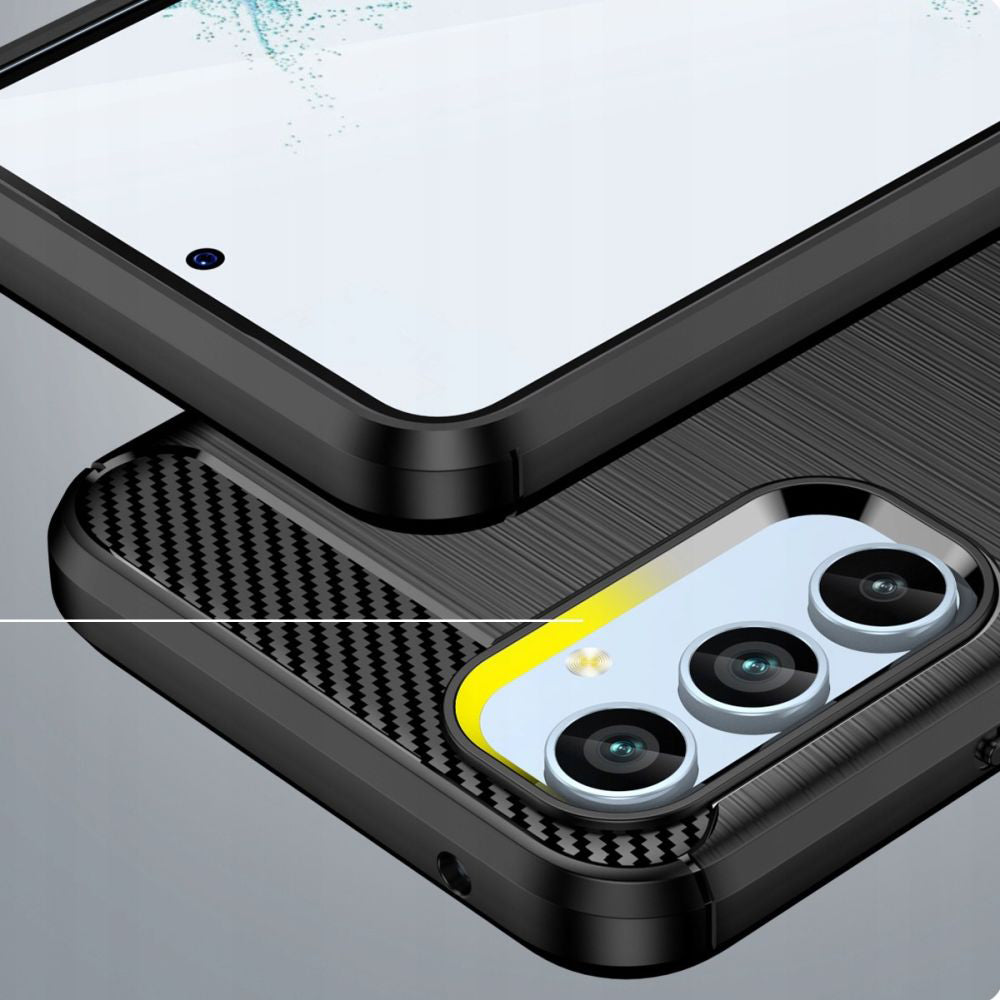 Maska za Samsung Galaxy A54 A546, Techsuit, Karbon, Crna