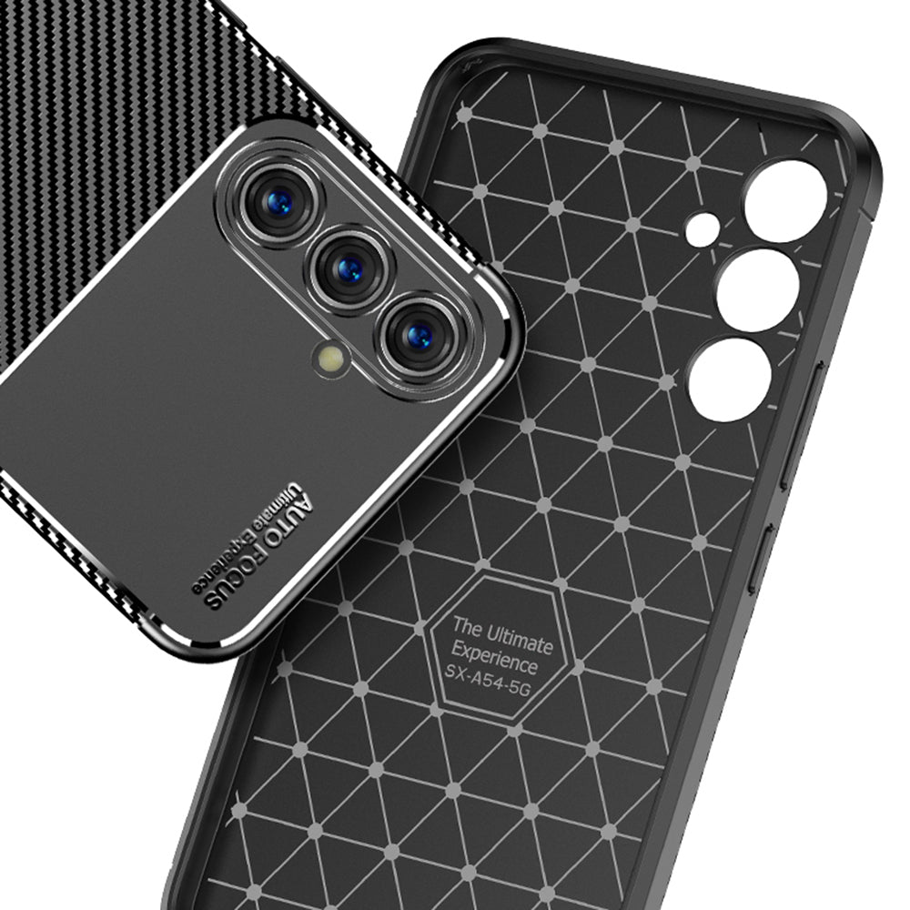 Maska za Samsung Galaxy A54 A546, Techsuit, CarbonFiber, Crna