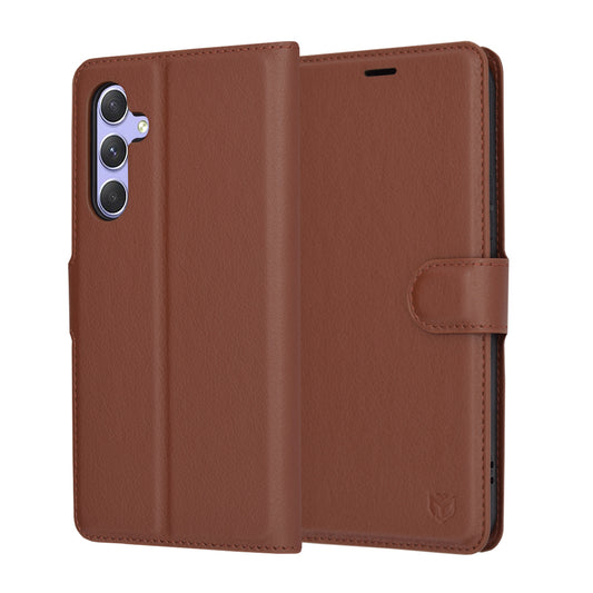 Futrola za Samsung Galaxy A54 A546, Techsuit, Kožna Folio, Smeđa