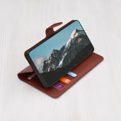 Futrola za Samsung Galaxy A54 A546, Techsuit, Kožna Folio, Smeđa