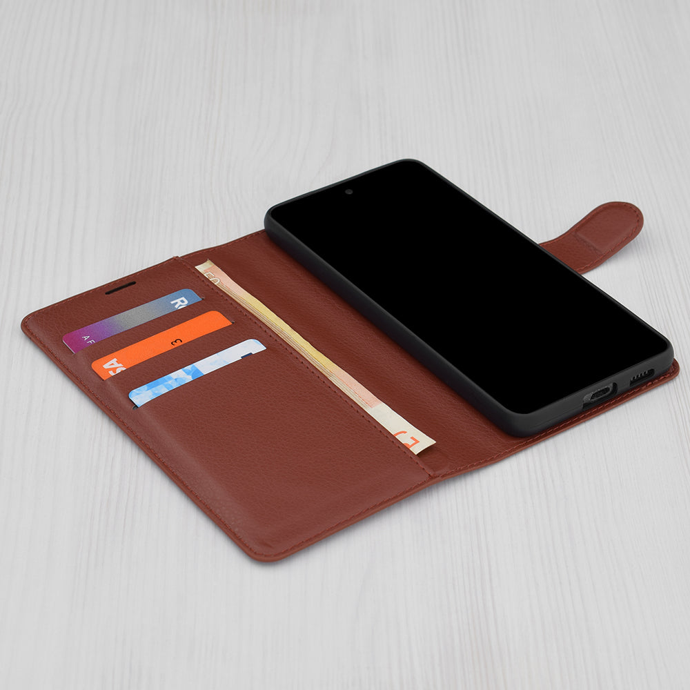 Futrola za Samsung Galaxy A54 A546, Techsuit, Kožna Folio, Smeđa