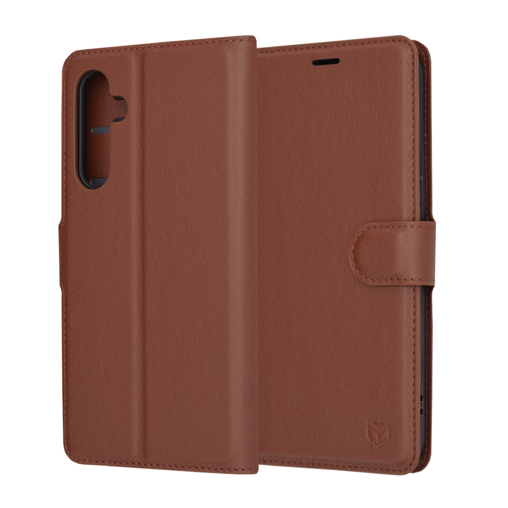 Futrola za Samsung Galaxy A54 A546, Techsuit, Kožna Folio, Smeđa