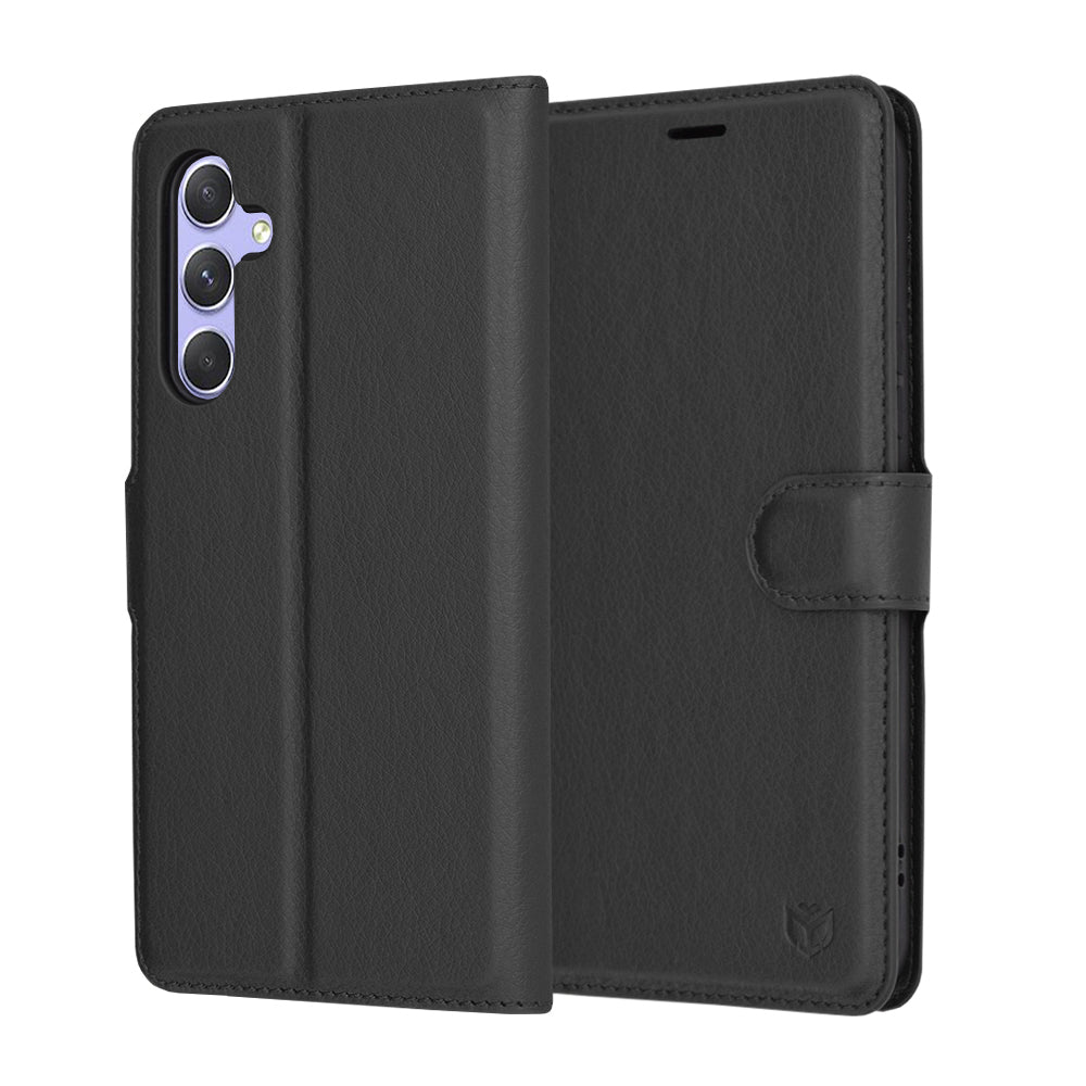 Futrola za Samsung Galaxy A54 A546, Techsuit, Kožna Folio, Crna