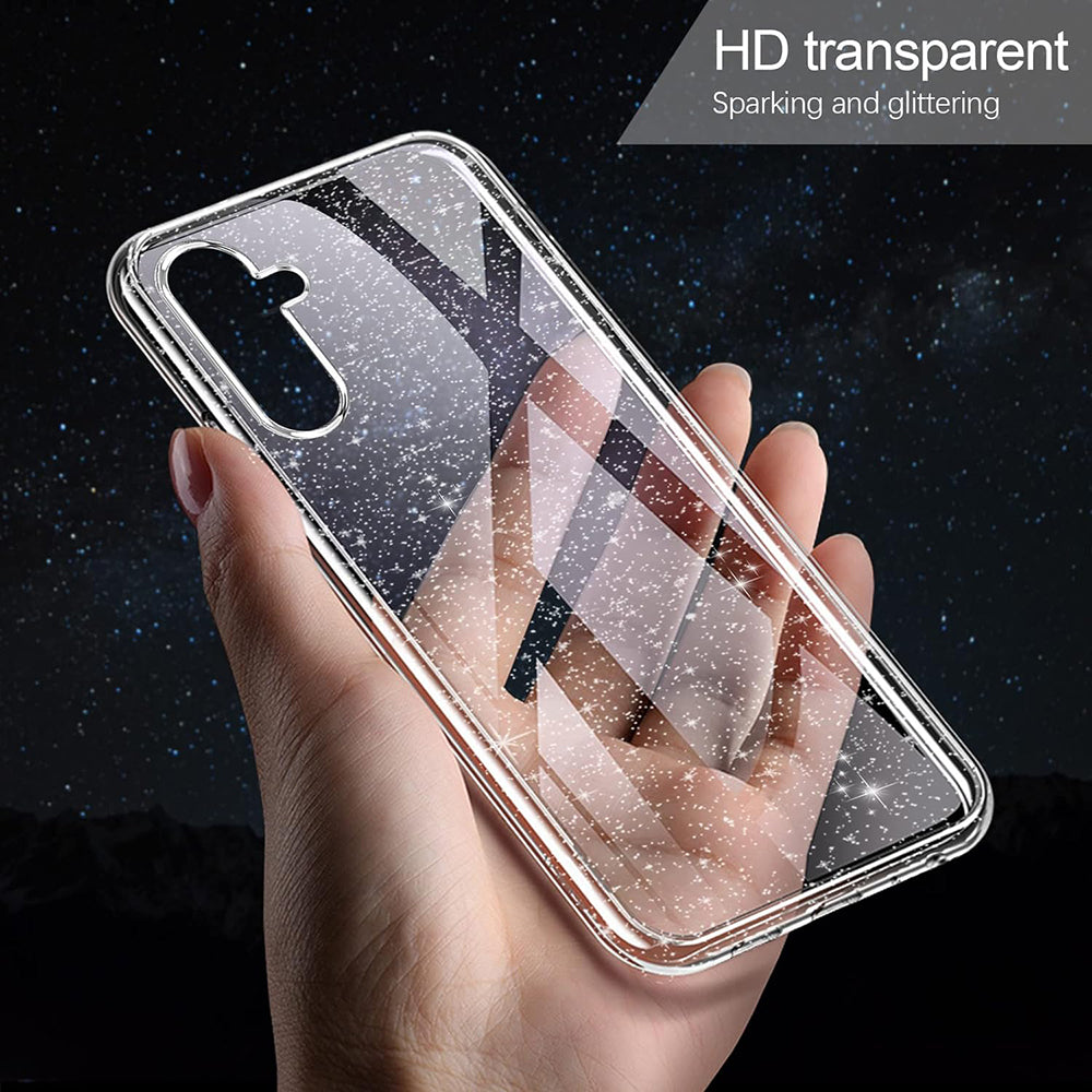 Maska za Samsung Galaxy A54 A546, Techsuit, SparkleSkin, Prozirna