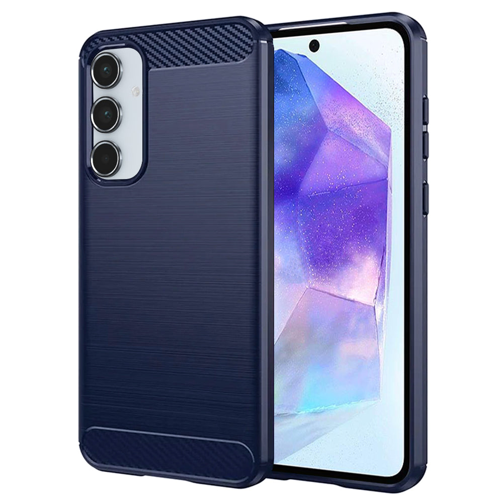 Maska za Samsung Galaxy A55 5G A556, Techsuit, Karbon, Plava
