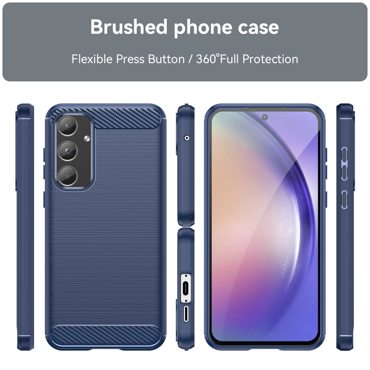 Maska za Samsung Galaxy A55 5G A556, Techsuit, Karbon, Plava