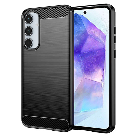 Maska za Samsung Galaxy A55 5G A556, Techsuit, Karbon, Crna