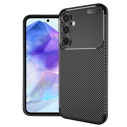 Maska za Samsung Galaxy A55 5G A556, Techsuit, CarbonFiber, Crna