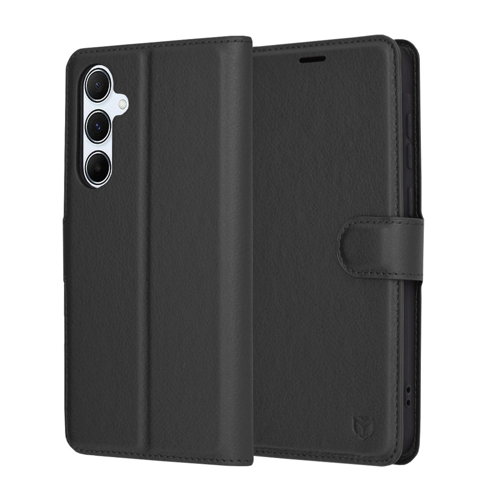 Futrola za Samsung Galaxy A55 5G A556, Techsuit, Kožna Folio, Crna