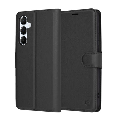 Futrola za Samsung Galaxy A55 5G A556, Techsuit, Kožna Folio, Crna