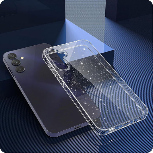 Maska za Samsung Galaxy A55 5G A556, Techsuit, SparkleSkin, Prozirna