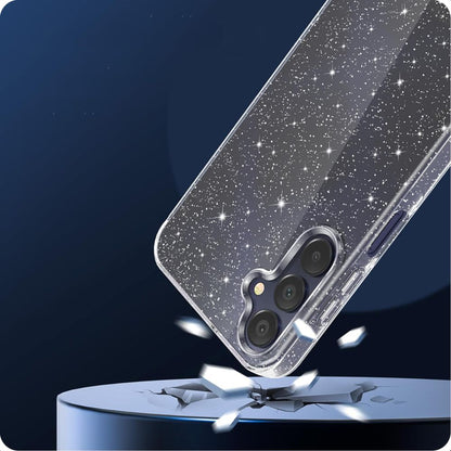 Maska za Samsung Galaxy A55 5G A556, Techsuit, SparkleSkin, Prozirna