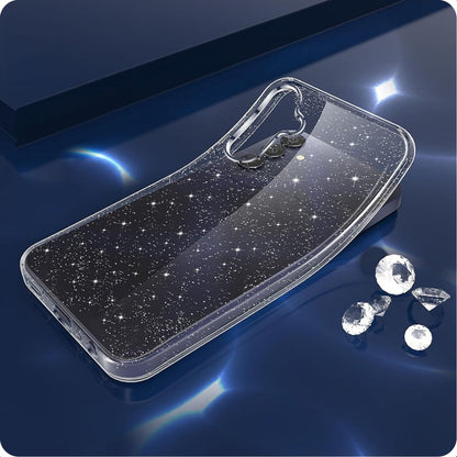 Maska za Samsung Galaxy A55 5G A556, Techsuit, SparkleSkin, Prozirna