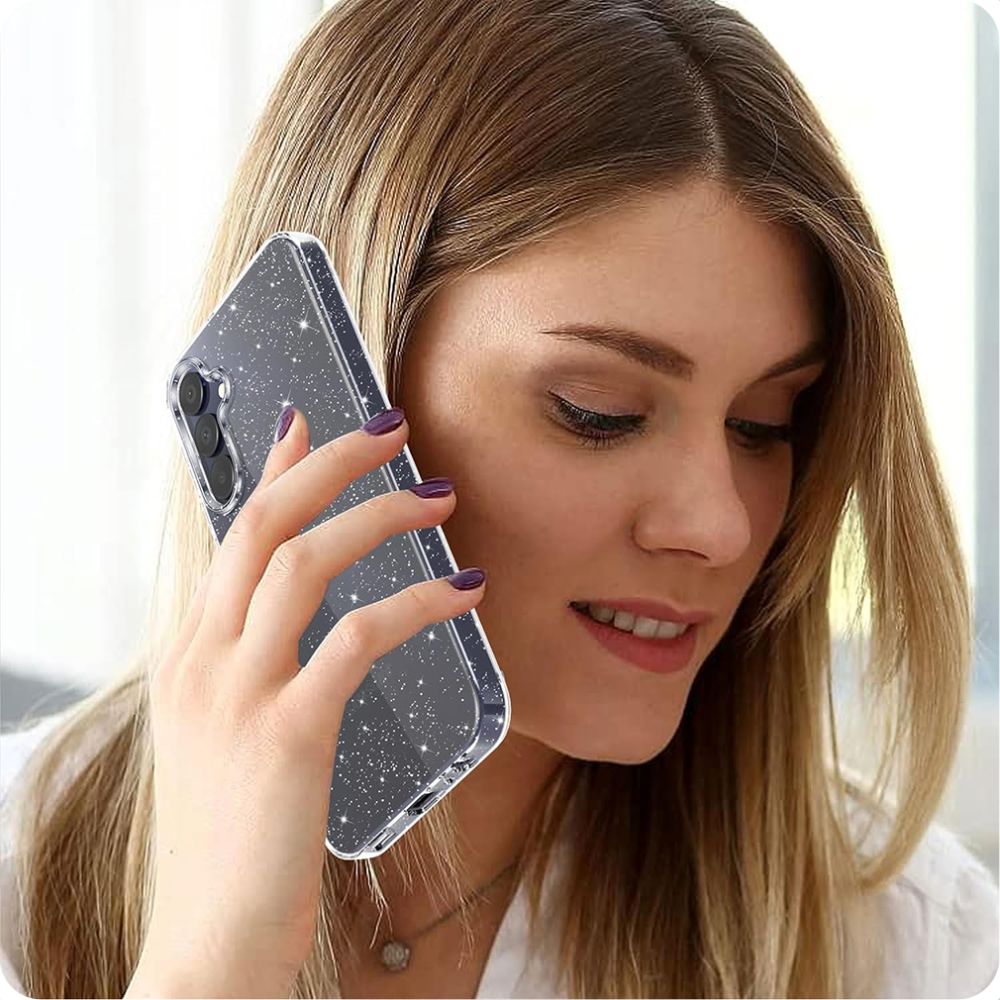 Maska za Samsung Galaxy A55 5G A556, Techsuit, SparkleSkin, Prozirna