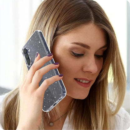 Maska za Samsung Galaxy A55 5G A556, Techsuit, SparkleSkin, Prozirna