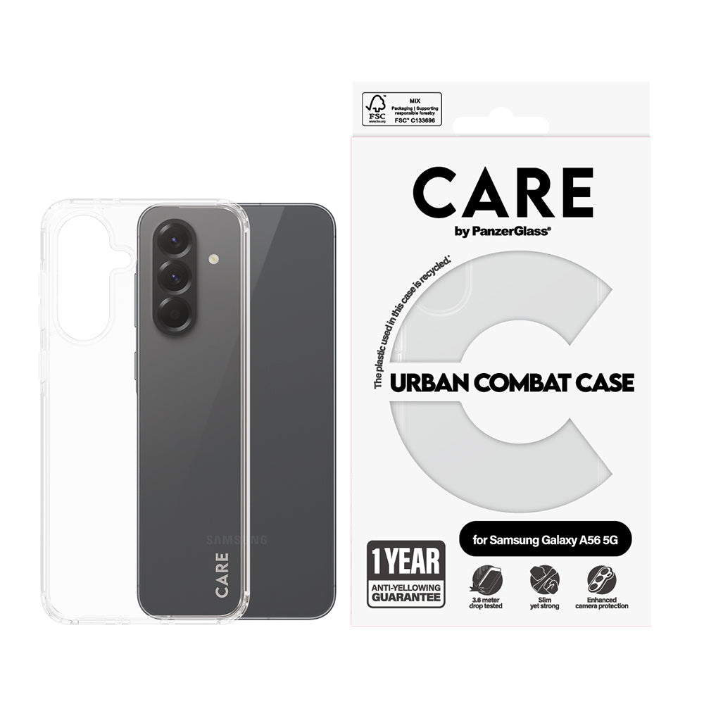 Futrola za Samsung Galaxy A56 A566, PanzerGlass, Care Urban Combat, Prozirna