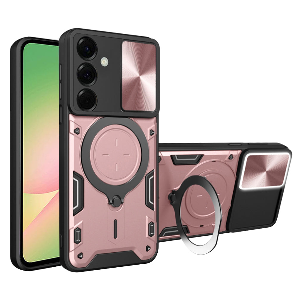 Maska za Samsung Galaxy A56 A566, Techsuit, CamGuard Pro, Ružičasto Zlatna