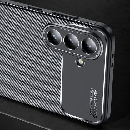 Maska za Samsung Galaxy A56 A566, Techsuit, CarbonFiber, Crna