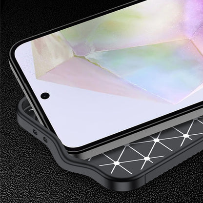 Maska za Samsung Galaxy A56 A566, Techsuit, CarbonFiber, Crna
