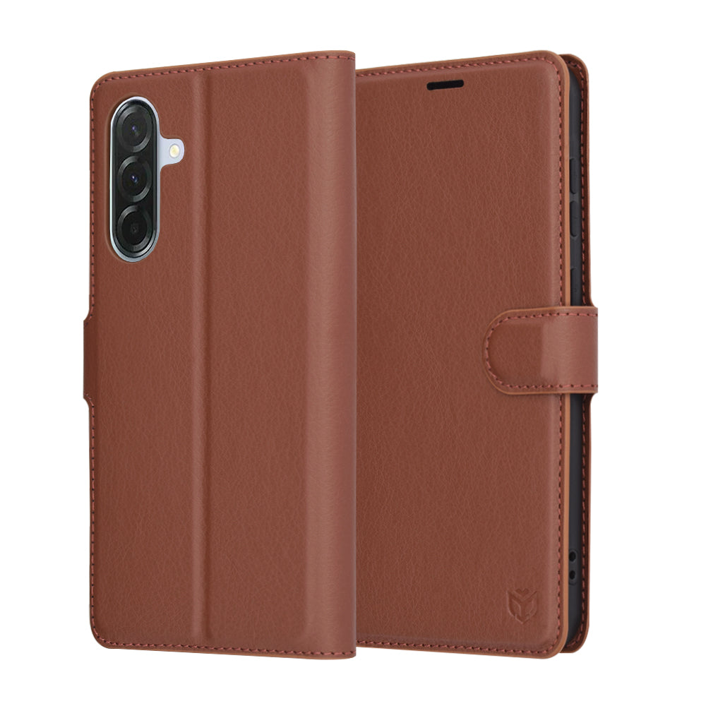 Futrola za Samsung Galaxy A56 A566, Techsuit, Kožna Folio, Smeđa