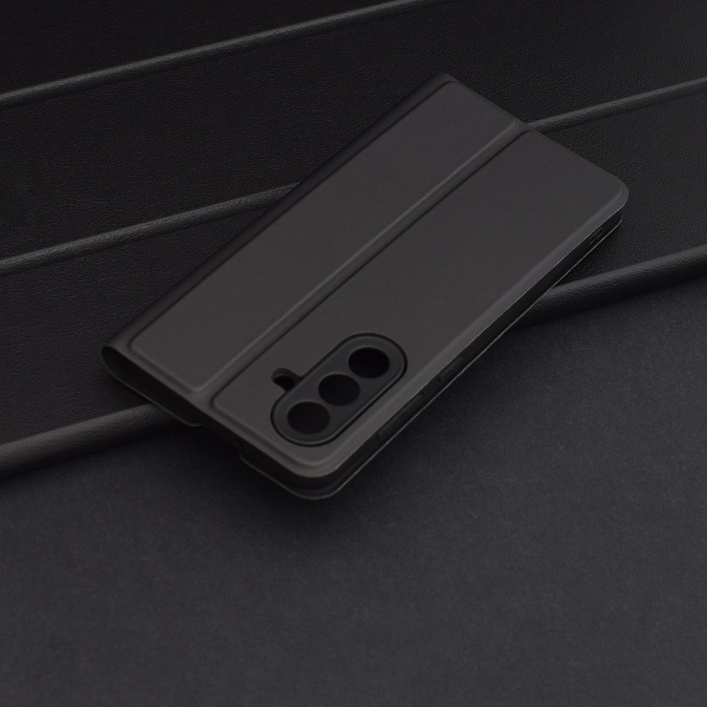 Maska za Samsung Galaxy A56 A566, Techsuit, Magskin Book, Crna