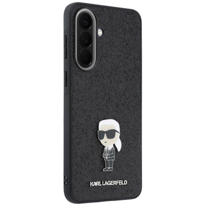 Maska za Samsung Galaxy A57 5G, Karl Lagerfeld, Glitter Fixed Ikonik Karl, Crna