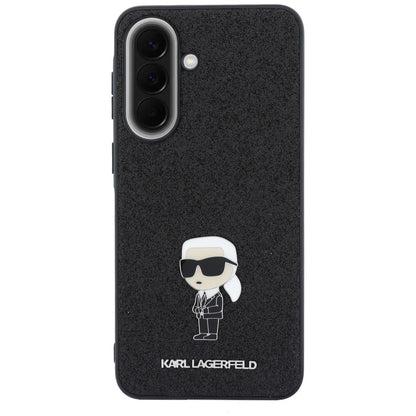 Maska za Samsung Galaxy A57 5G, Karl Lagerfeld, Glitter Fixed Ikonik Karl, Crna