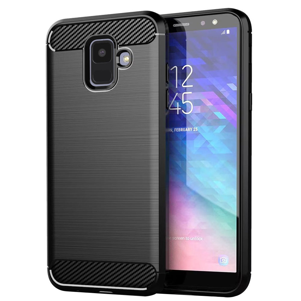 Maska za Samsung Galaxy A6 (2018) A600, Techsuit, Karbon, Crna