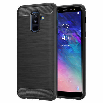 Maska za Samsung Galaxy A6 Plus (2018) A605, Techsuit, Karbon, Crna