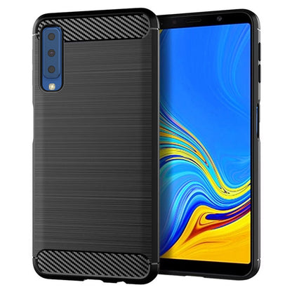 Maska za Samsung Galaxy A7 (2018) A750, Techsuit, Karbon, Crna