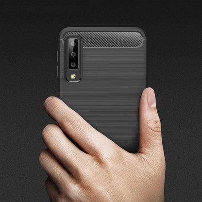 Maska za Samsung Galaxy A7 (2018) A750, Techsuit, Karbon, Crna