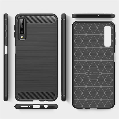 Maska za Samsung Galaxy A7 (2018) A750, Techsuit, Karbon, Crna