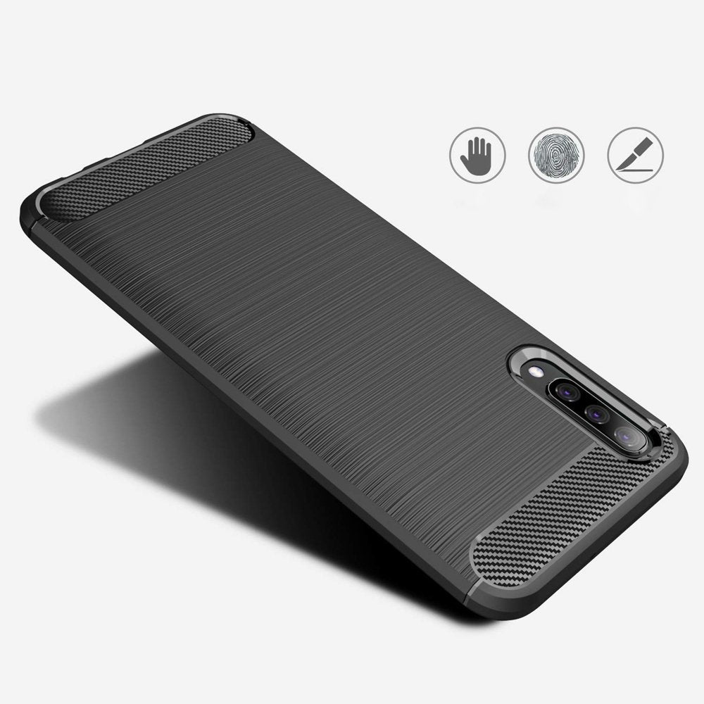 Maska za Samsung Galaxy A70s A707 / A70 A705, Techsuit, Karbon, Crna