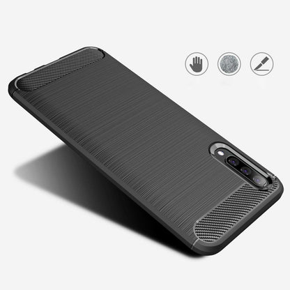 Maska za Samsung Galaxy A70s A707 / A70 A705, Techsuit, Karbon, Crna