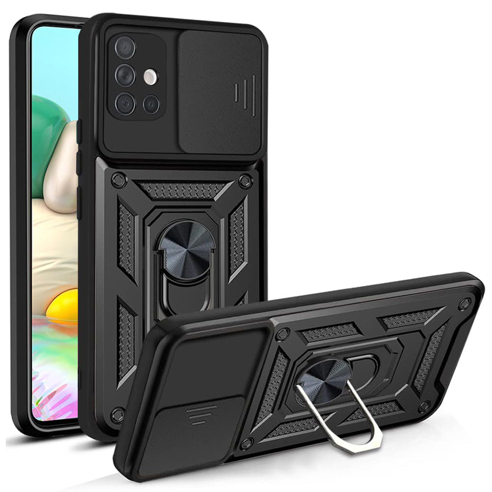 Maska za Samsung Galaxy A71 A715, Techsuit, CamShield, Crna
