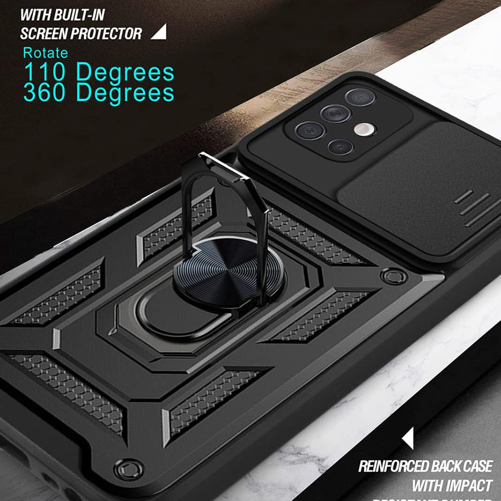 Maska za Samsung Galaxy A71 A715, Techsuit, CamShield, Crna