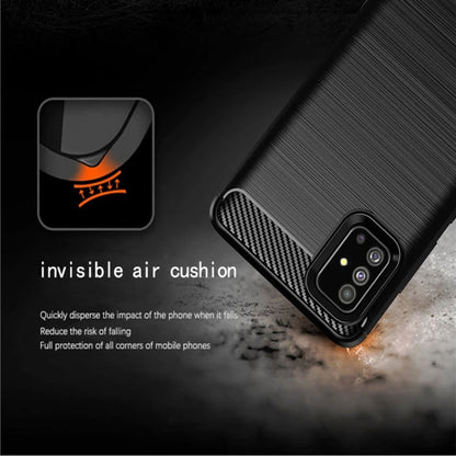 Maska za Samsung Galaxy A71 A715, Techsuit, Karbon, Crna