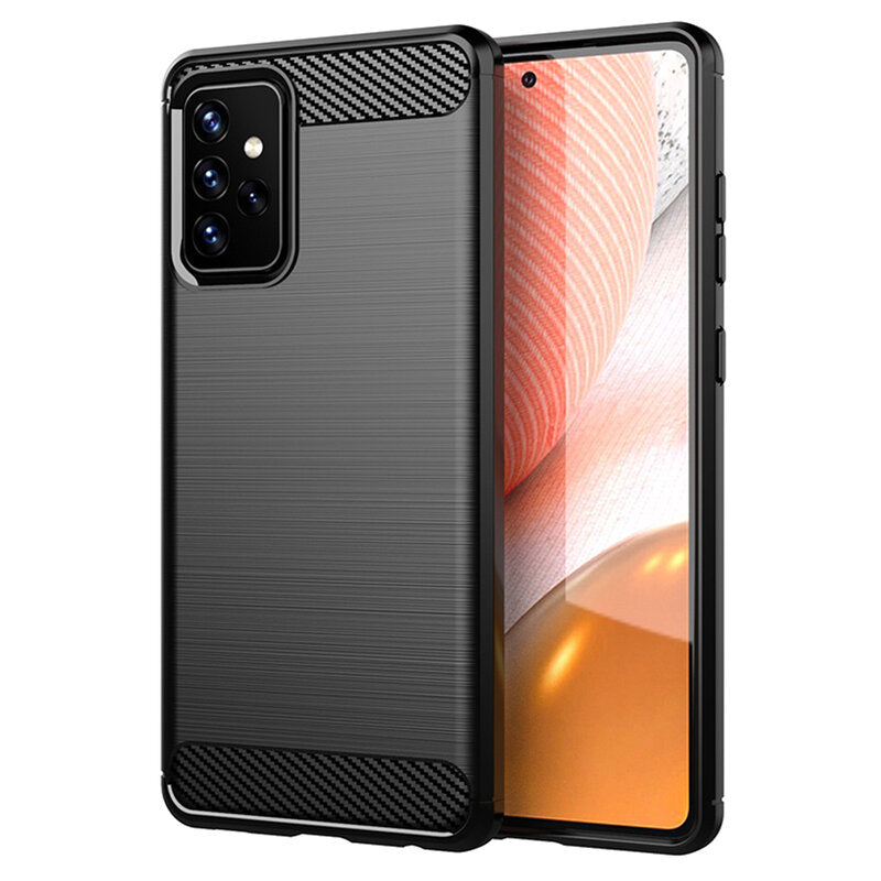 Maska za Samsung Galaxy A72 A725 / A72 5G A726, Techsuit, Karbon, Crna
