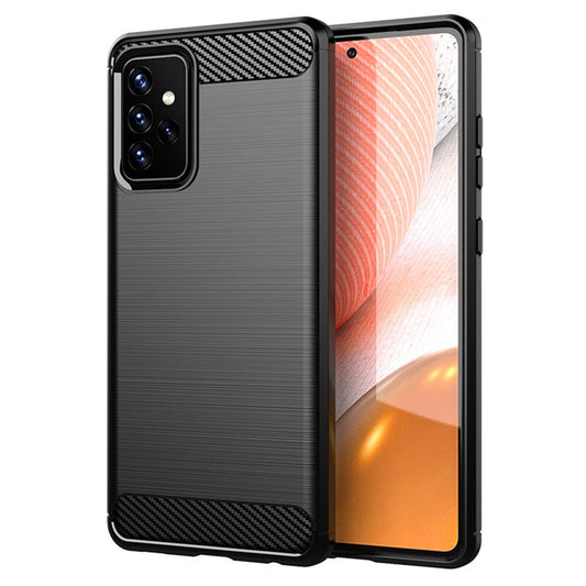 Maska za Samsung Galaxy A72 A725 / A72 5G A726, Techsuit, Karbon, Crna