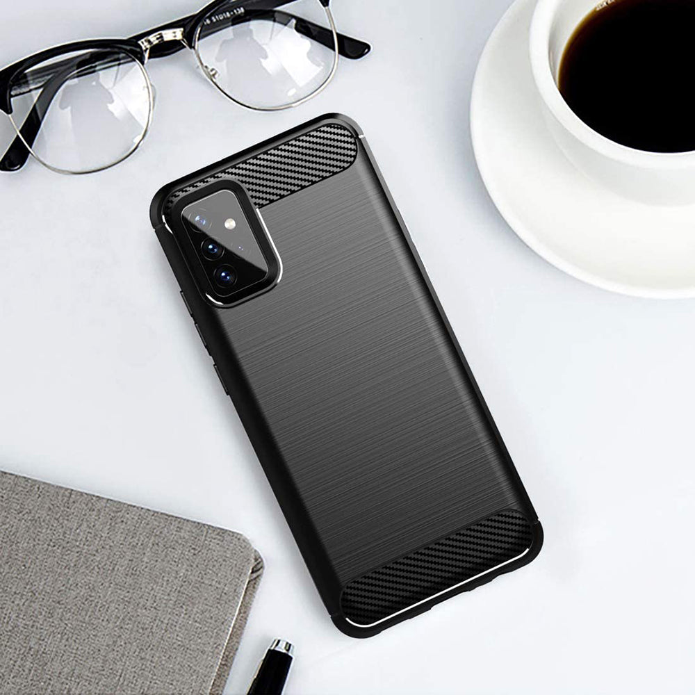 Maska za Samsung Galaxy A72 A725 / A72 5G A726, Techsuit, Karbon, Crna