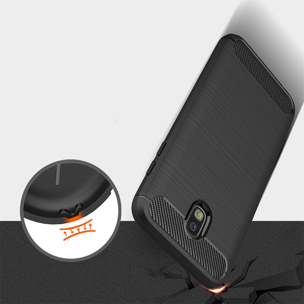 Maska za Samsung Galaxy J5 (2017) J530, Techsuit, Karbon, Crna
