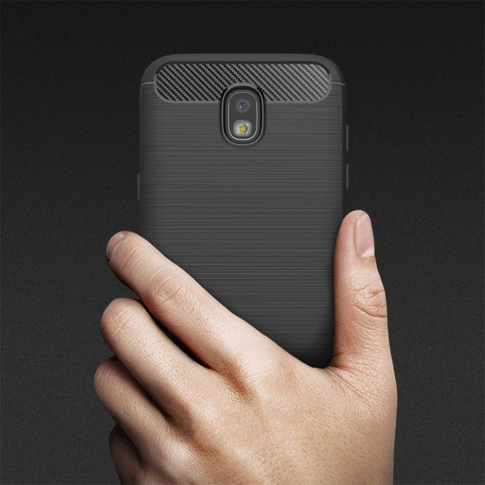 Maska za Samsung Galaxy J5 (2017) J530, Techsuit, Karbon, Crna