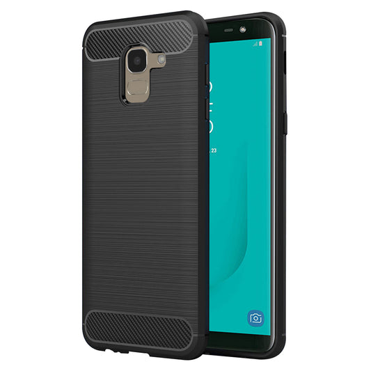 Maska za Samsung Galaxy J6 J600, Techsuit, Karbon, Crna