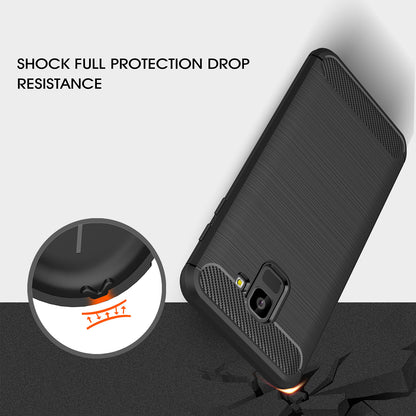 Maska za Samsung Galaxy J6 J600, Techsuit, Karbon, Crna