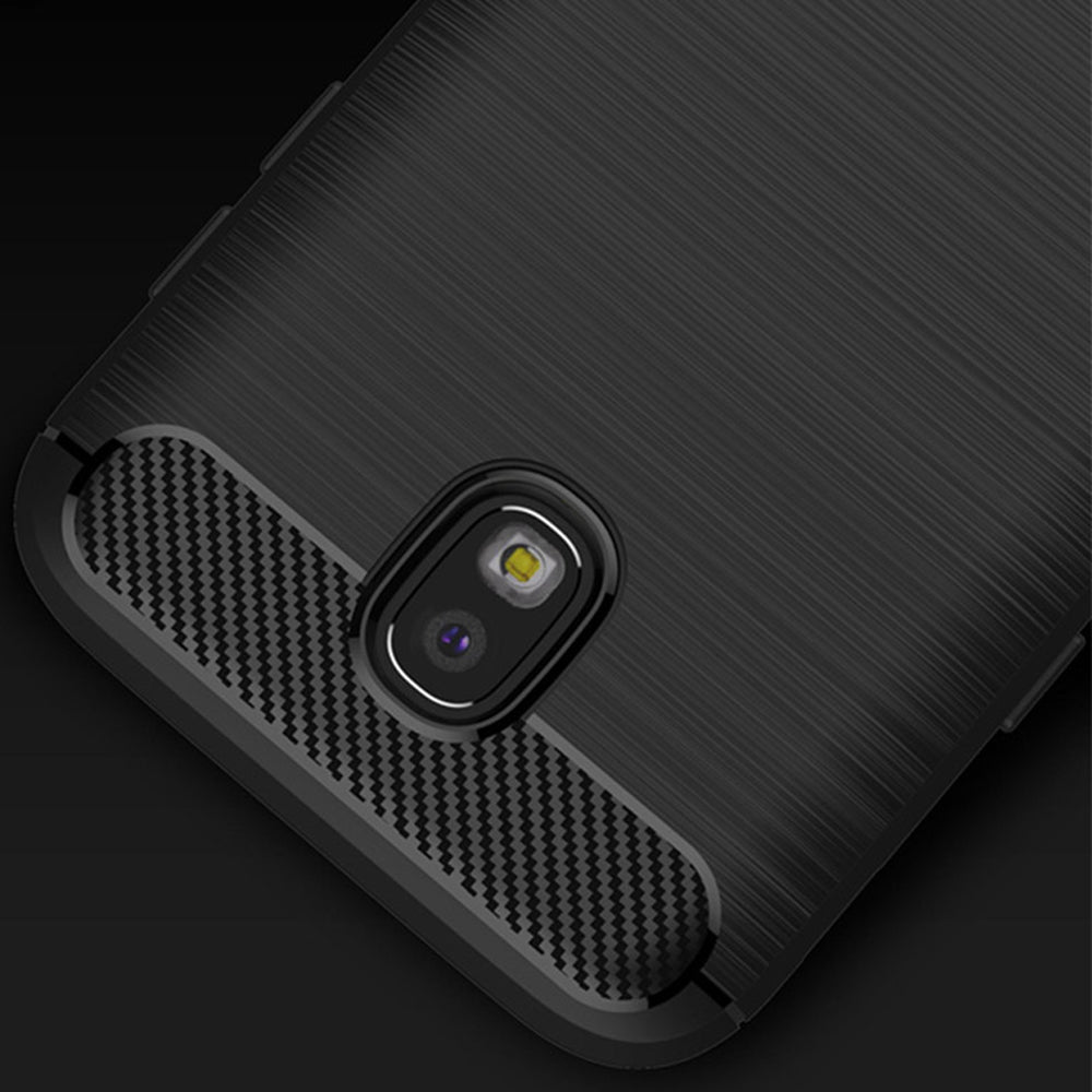 Maska za Samsung Galaxy J7 (2017) J730, Techsuit, Karbon, Crna